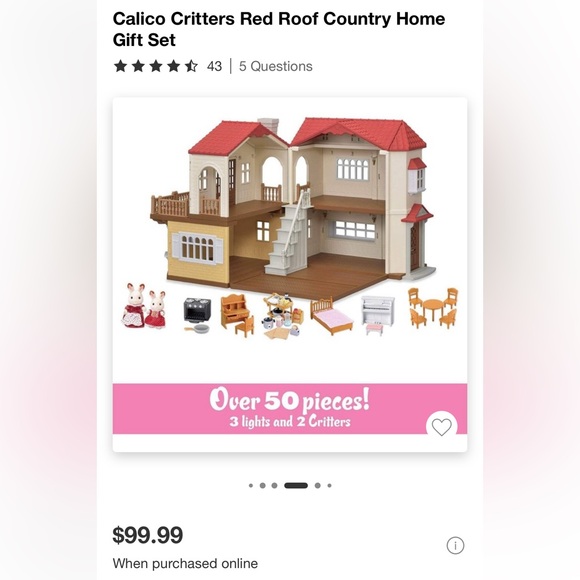 Calico Critters Red Roof Country Home & Add-On Play Sets - Picture 2 of 6